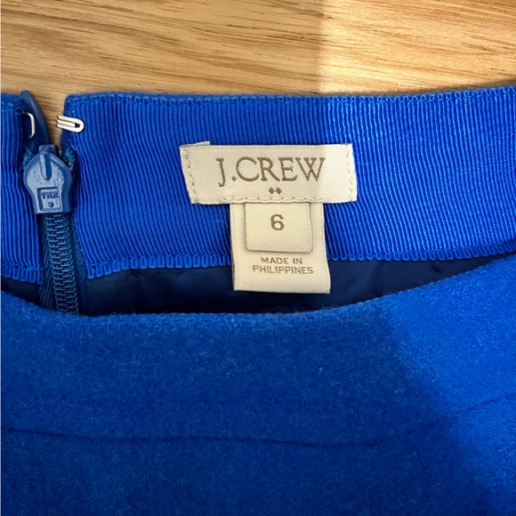 J. Crew Blue Wool Mini Skirt - Picture 3 of 3